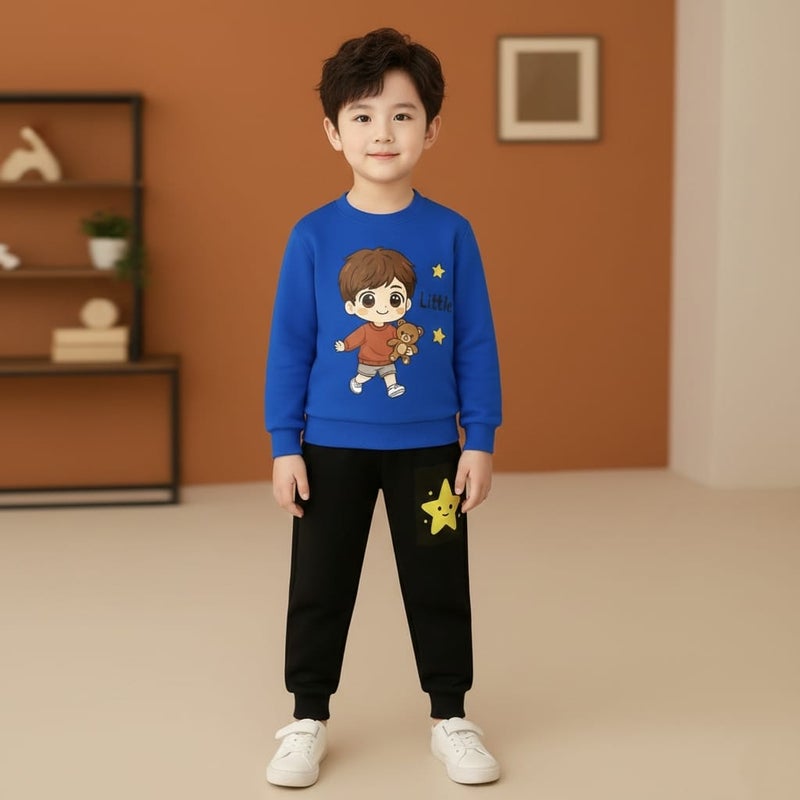 Viel Innate بدلة رياضية أنيقة باللون الأزرق الملكي للأولاد - Image 1